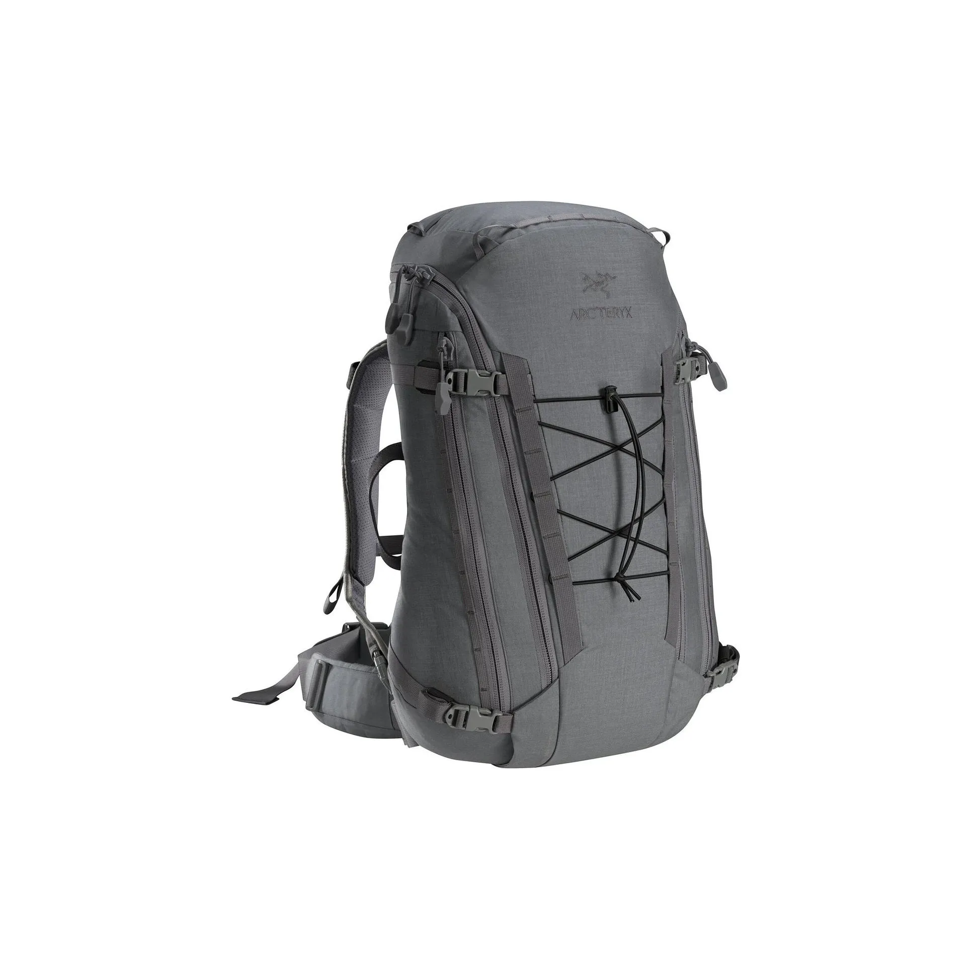 Arcteryx Mountaineering Bag Backpack Outdoor Bag Plain Weave Gray Unisex