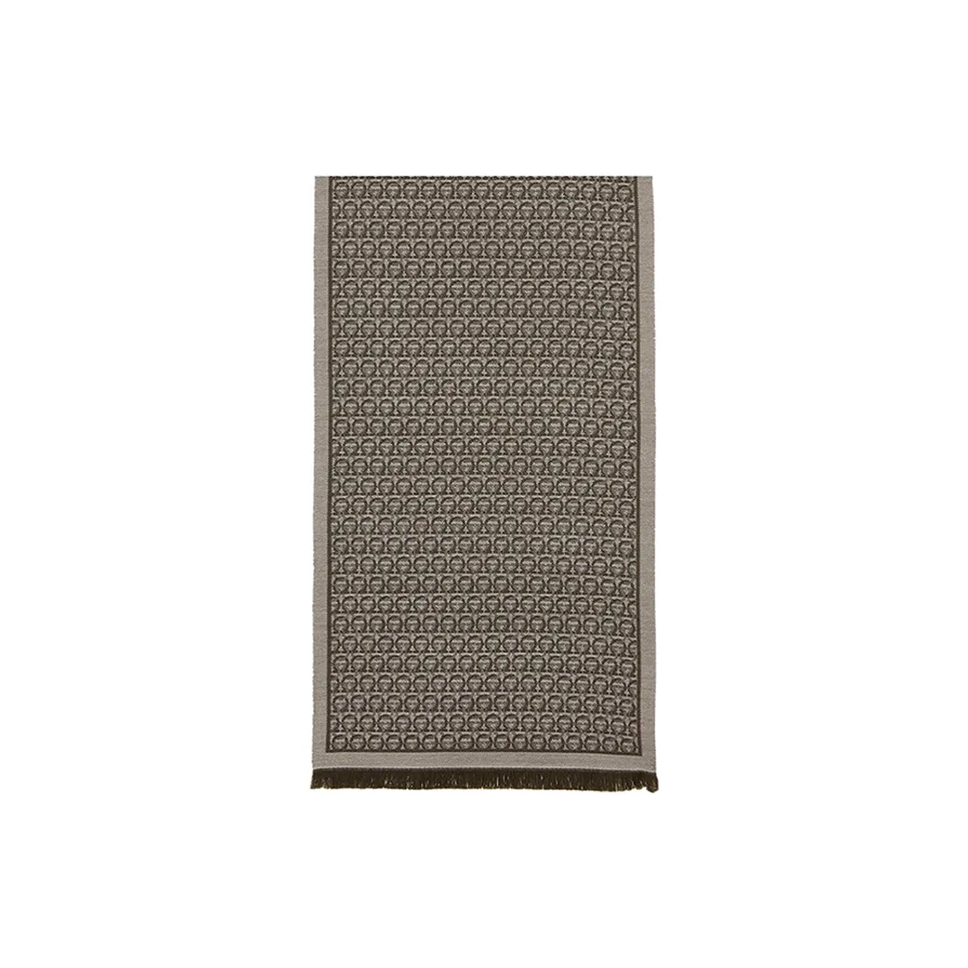 Ferragamo Шерсть Трикотаж Шарфы Темно-Коричневый Мужской