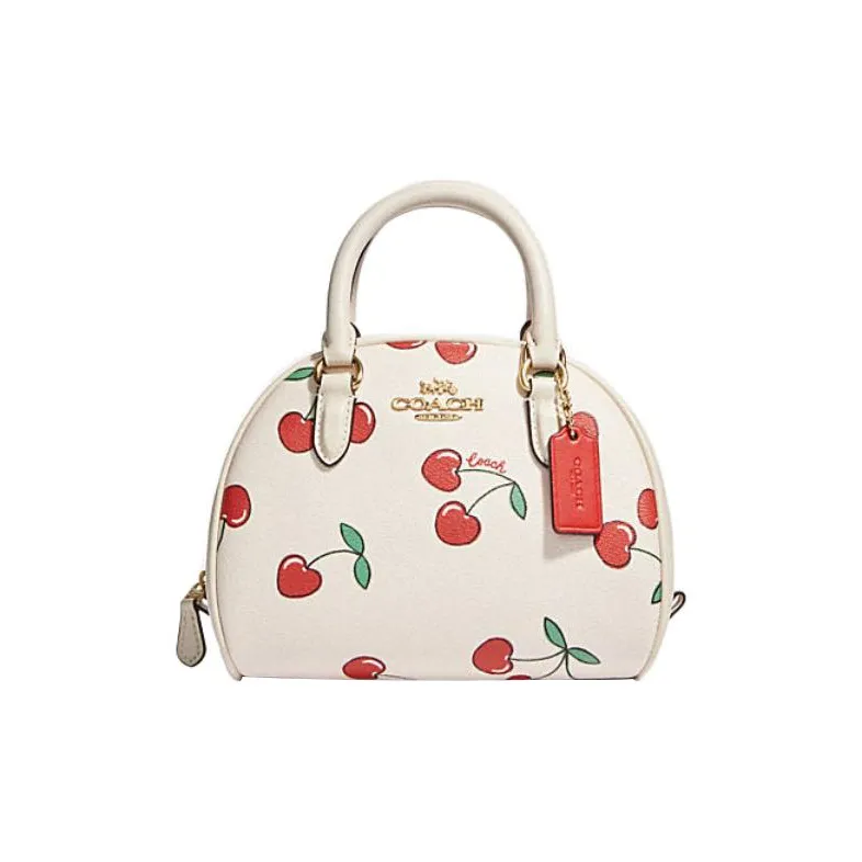 COACH Sydney Холст и Кожа Сумка через плечо Маленькая Сумка Женская Белая