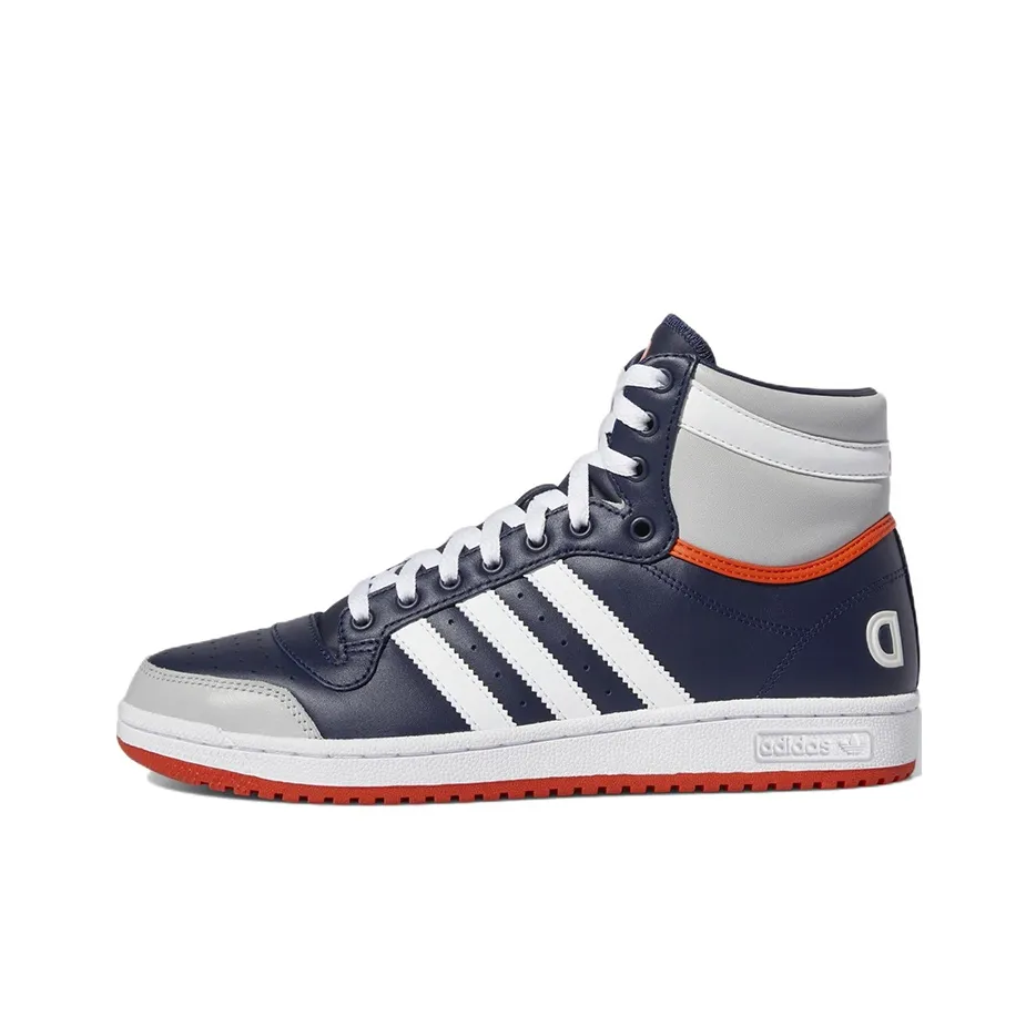 Adidas Originals Top Ten Skateboard Shoes Men High Top Gray/Blue