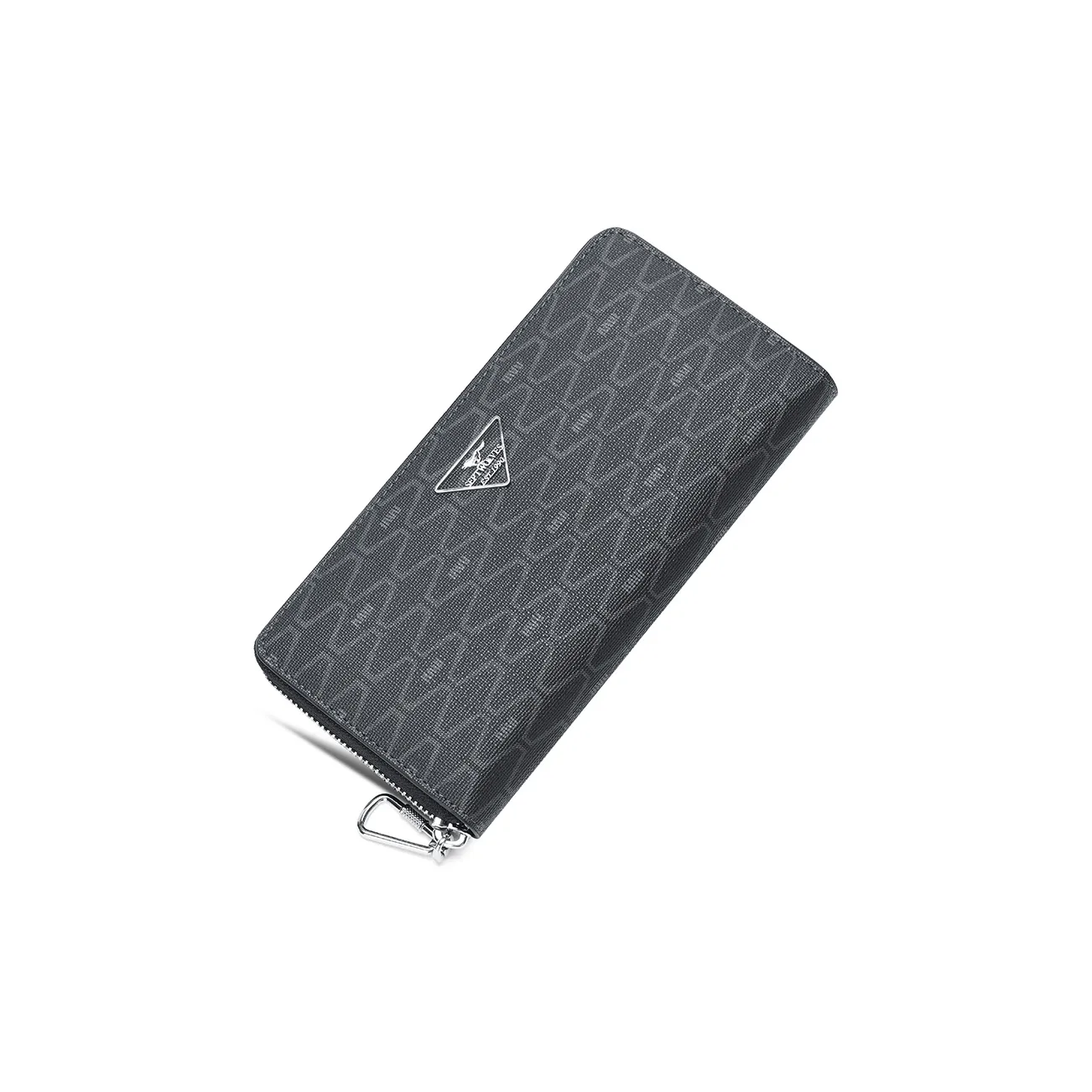 SEPTWOLVES Artificial Leather Wallet With Zip Closure Clutch Large Size Men's Black