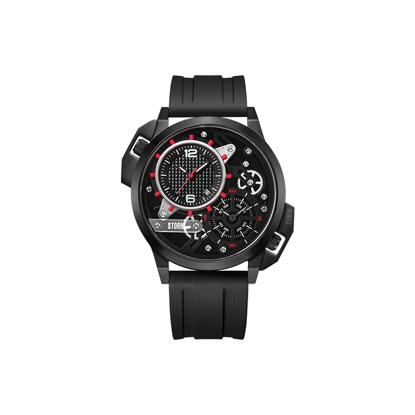 STORM DUALATON Collection Мужские часы Кварцевый механизм Ремешок из нержавеющей стали Черный циферблат