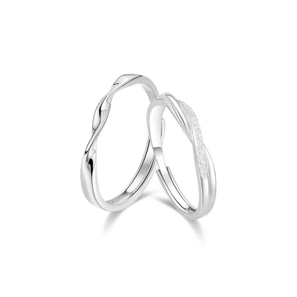 WANLIACC Сплав Interwoven Любовь Парные кольца Унисекс