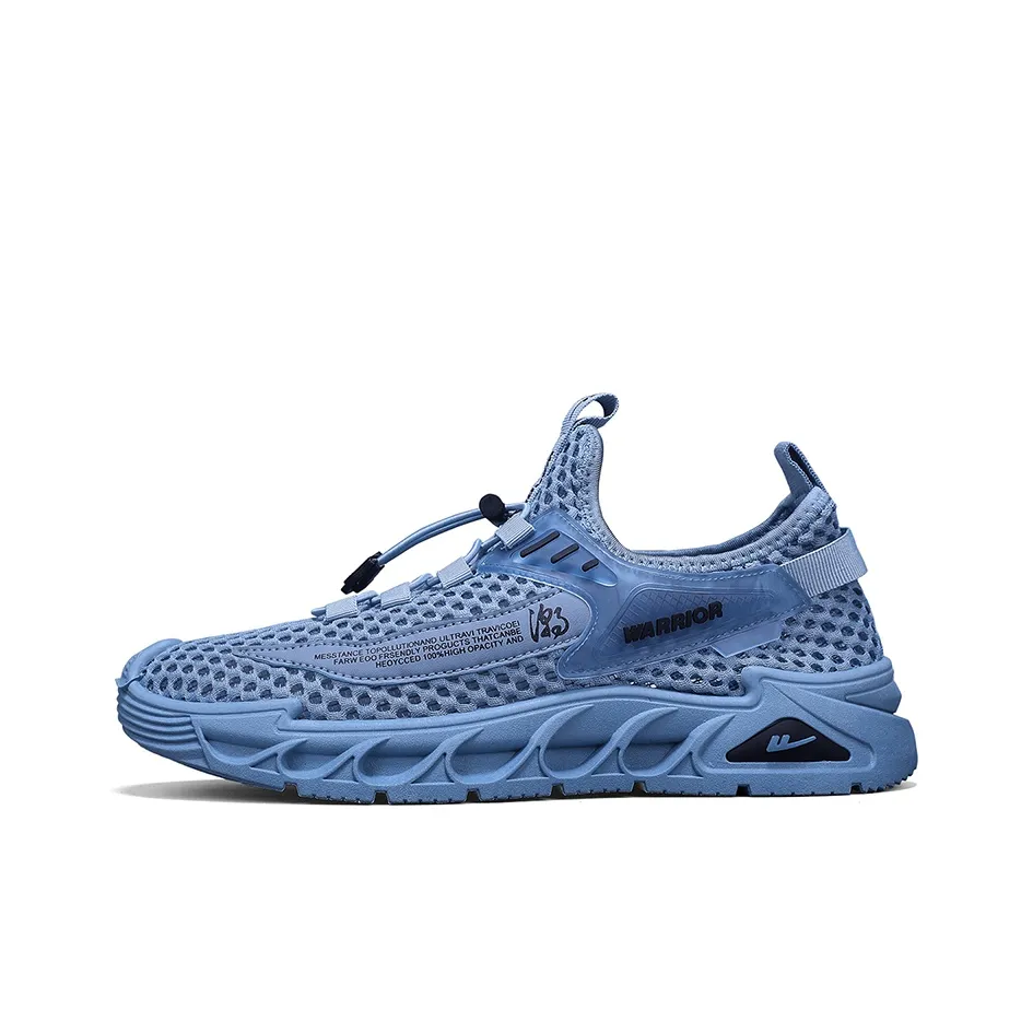 Warrior Lazy Slip-on Cushioned Wear-Resistant Lightweight Breathable Slip-Resistant Low-Top Casual Shoes Men's Blue