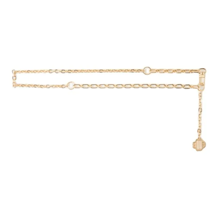 Maje Four Leaf Clover Логотип Латунь Цепи для талии Женские Золото Ширина 2,5 см