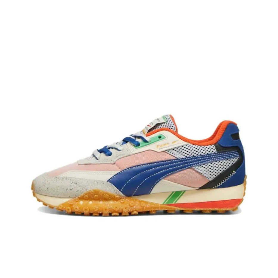 PUMA Blktop Rider Anti Slip Wear Resistant Low Top Casual Shoes Unisex Orange Blue