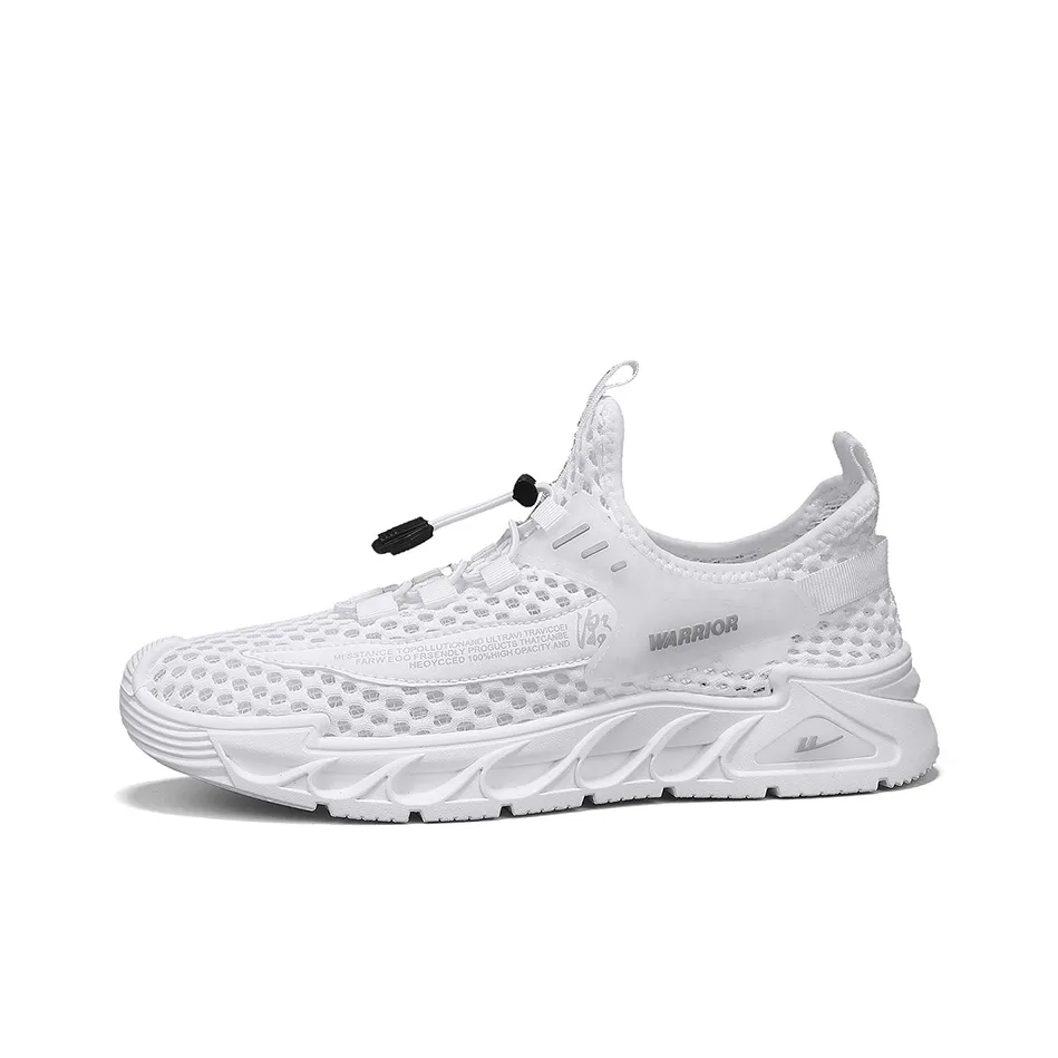 Warrior Lazy Slip-on Cushioned Wear-Resistant Lightweight Breathable Slip-Resistant Low-Top Casual Shoes Men's White