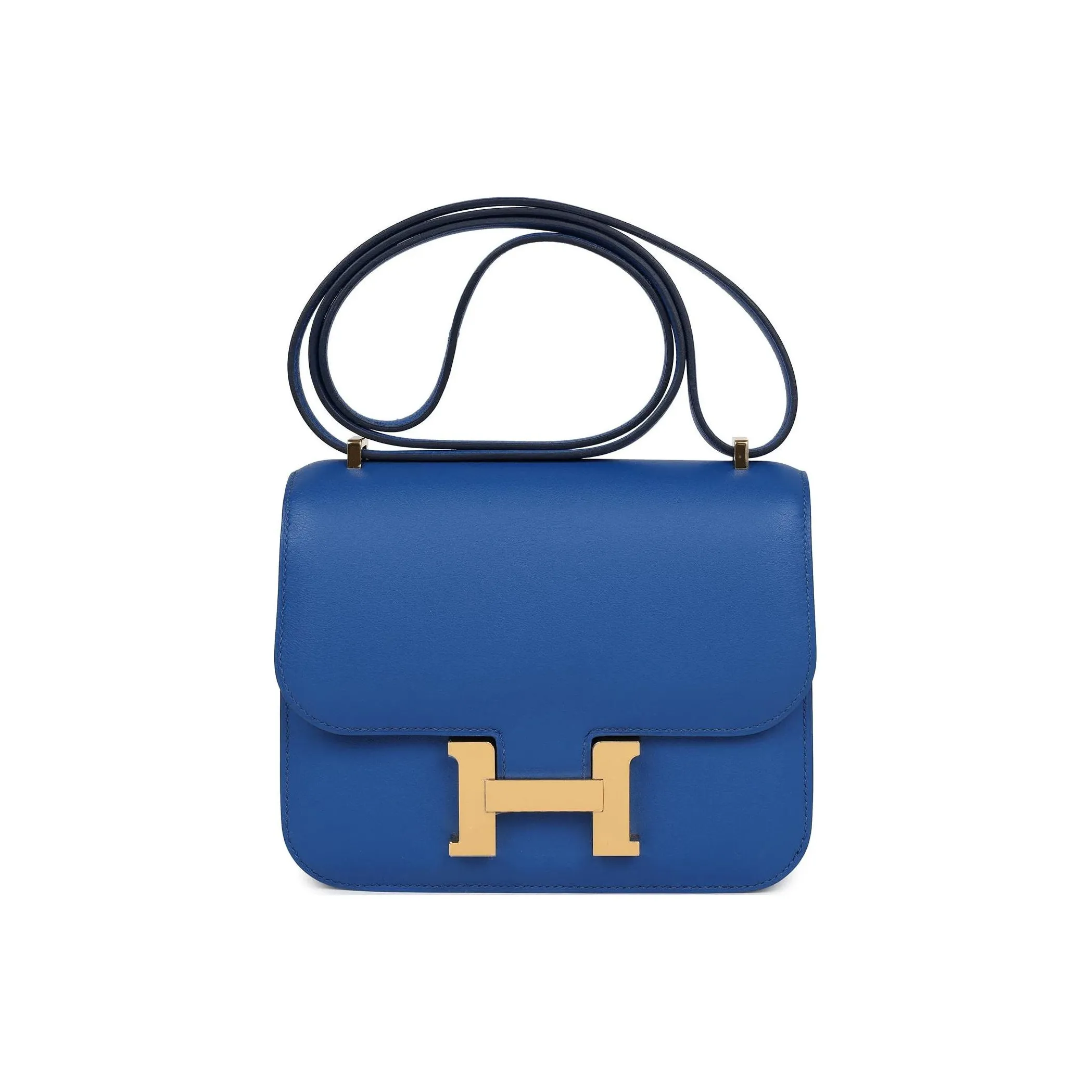 HERMES Constance Sheepskin Crossbody Bags Mini Women's 71 Bleu France French Blue