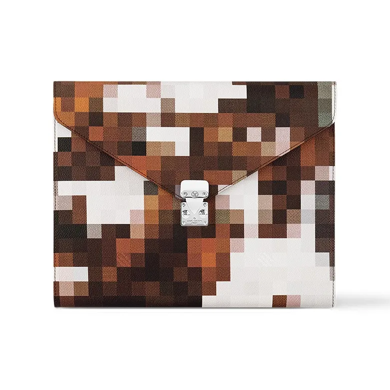 LOUIS VUITTON Mark Folder Cowmooflage Brown