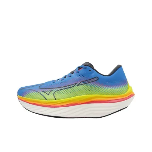 Mizuno WAVE REBELLION PRO Беговые кроссовки Низкие Сине-зеленый Белый Мужские