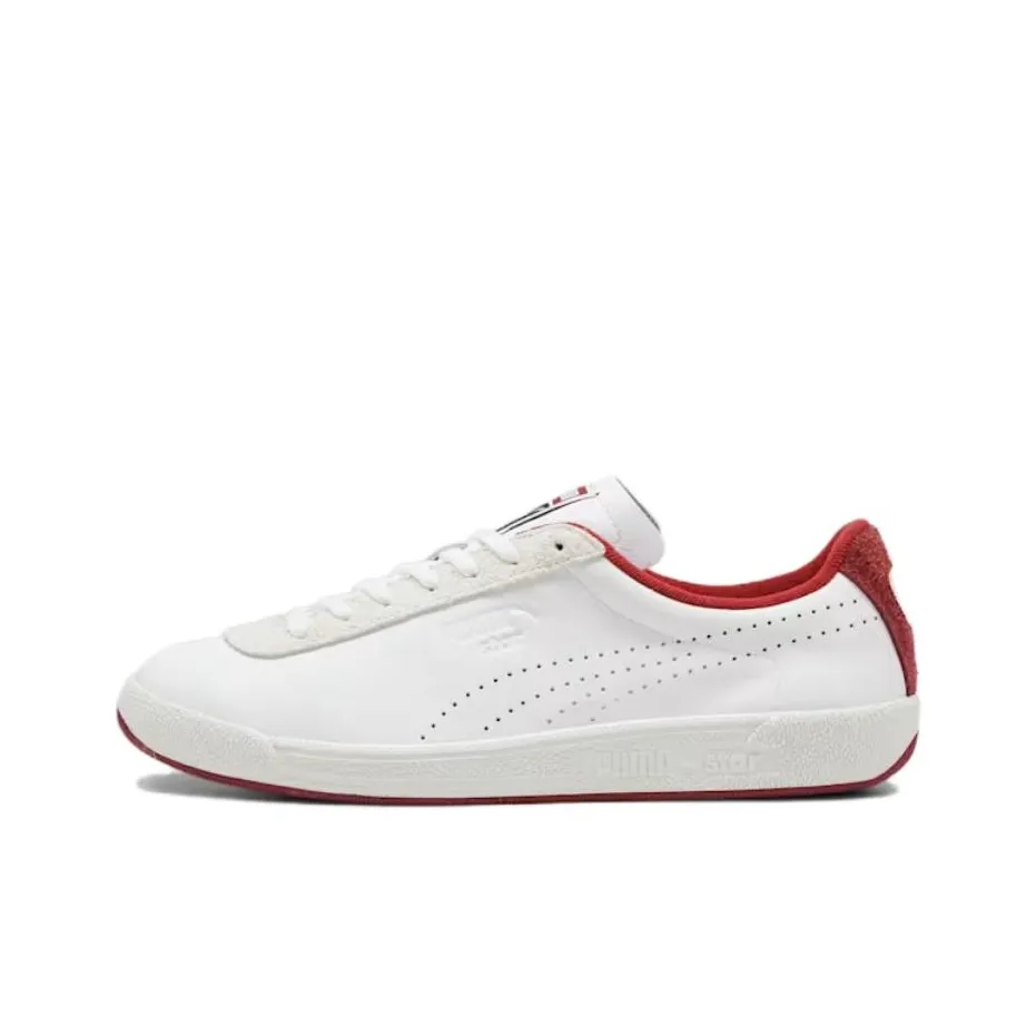 PUMA Star OG Low Top Skateboard Shoes Unisex White Red