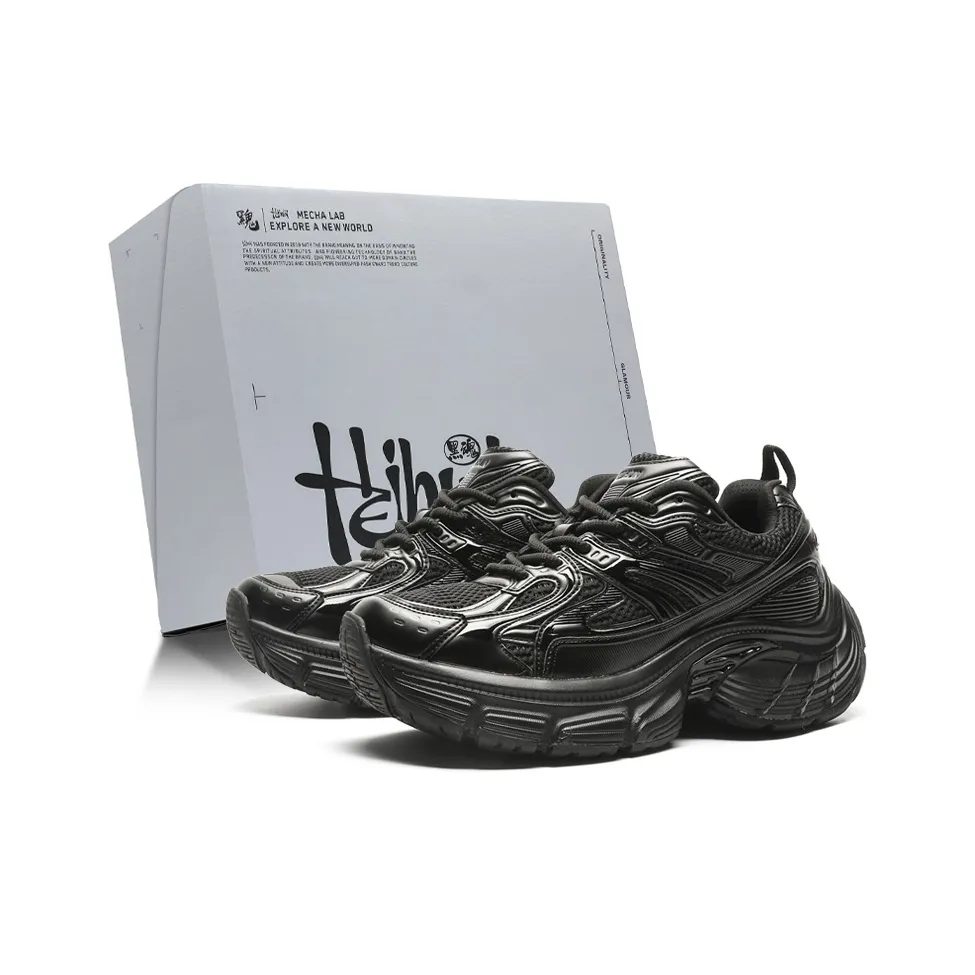 BLVCK PARIS Dark Night Series Толстая подошва Низкие кеды Унисекс