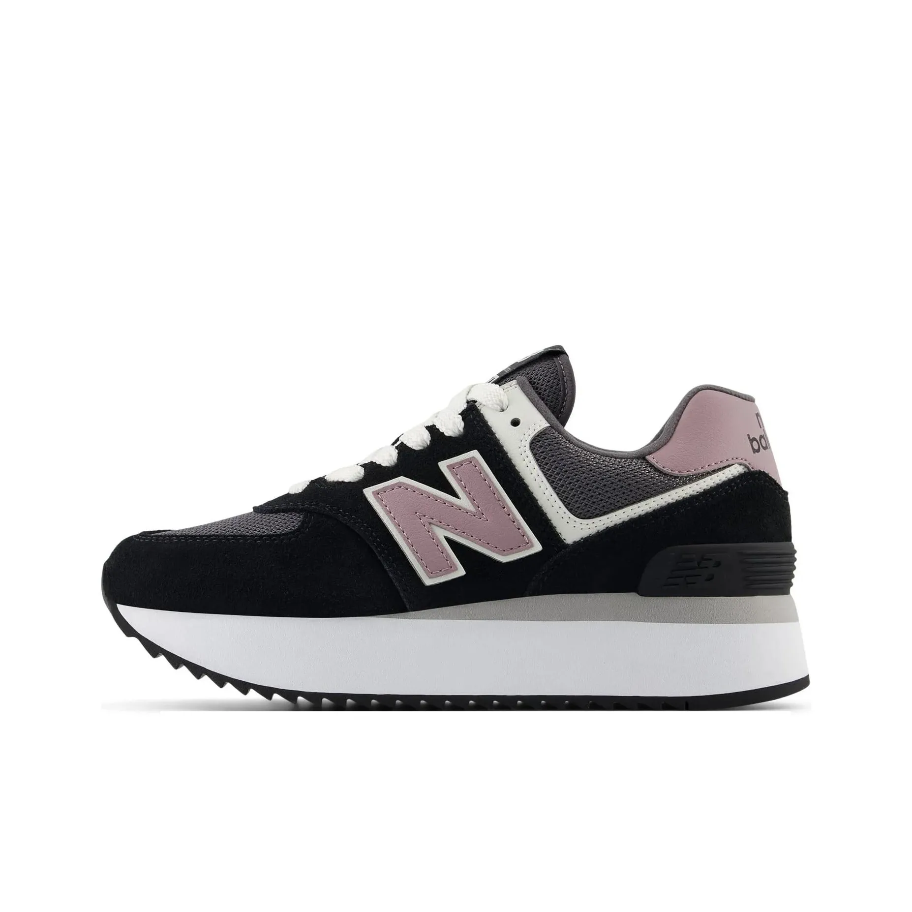New Balance NB 574+ Anti Slip Wear Resistant Low Top Casual Running Shoes Women's Black