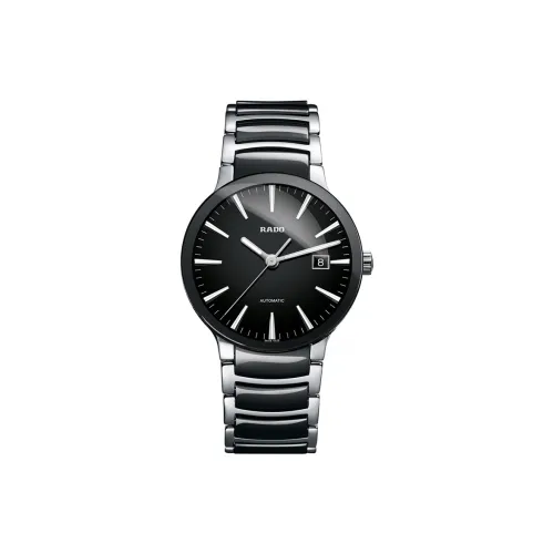 RADO Автоматический Механический Movement Мужские Кристальная Коллекция Часы 38 мм Черные