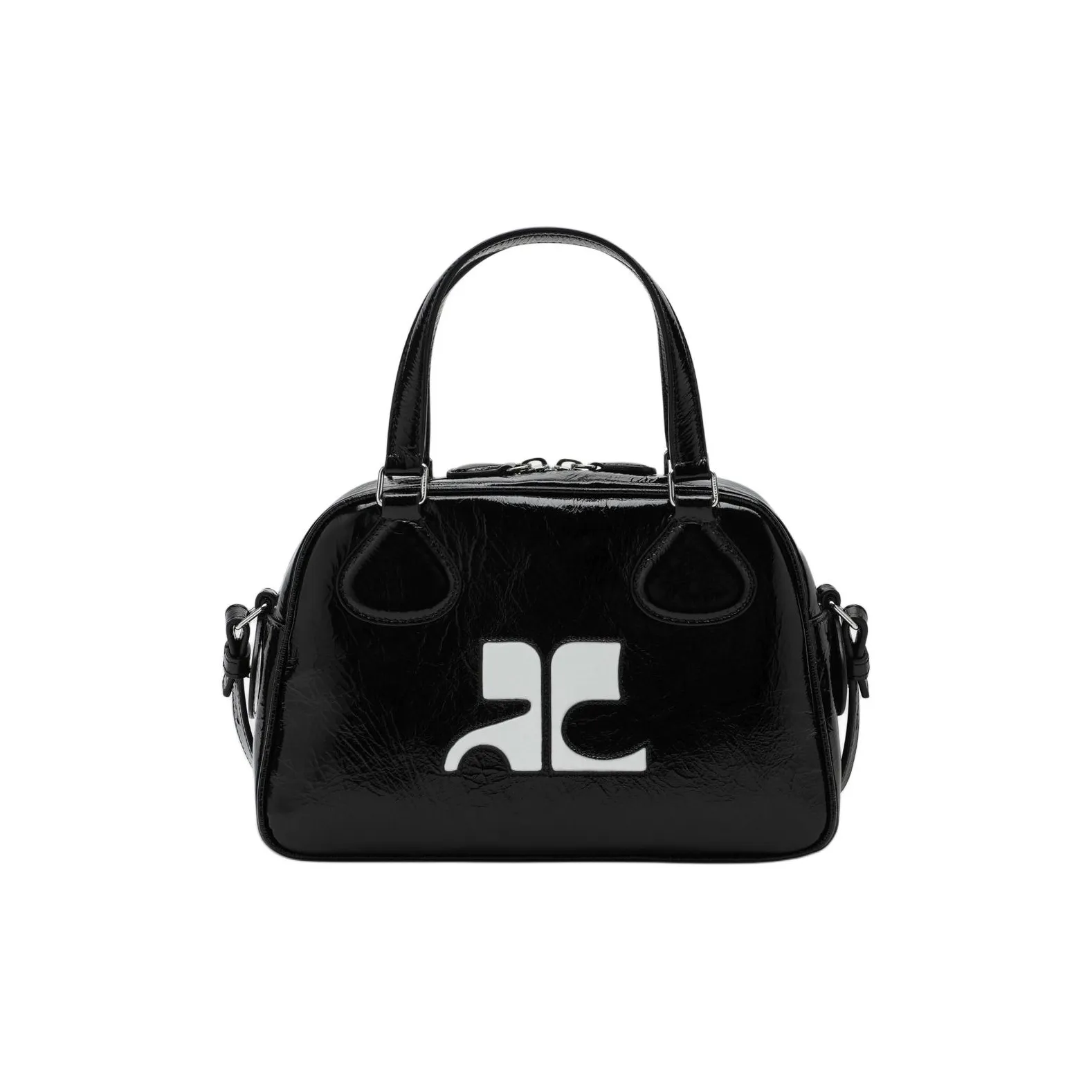 Courrèges Reedition Bowling Zip Up Top Handle Bag