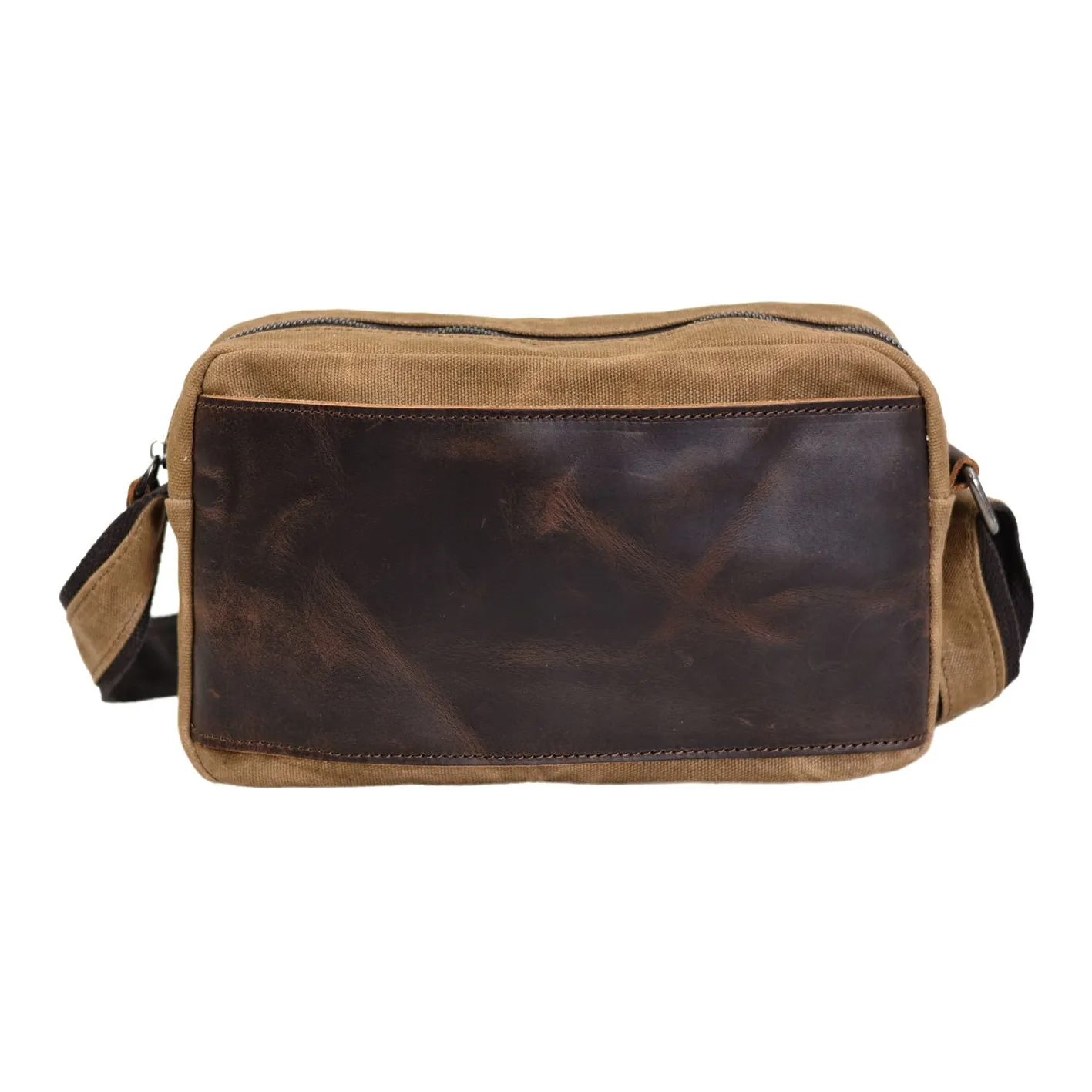 TTaG．baG Холст Коровья кожа Сумка через плечо Стандартная Мужская Хаки Зеленый Черный Темно-серый