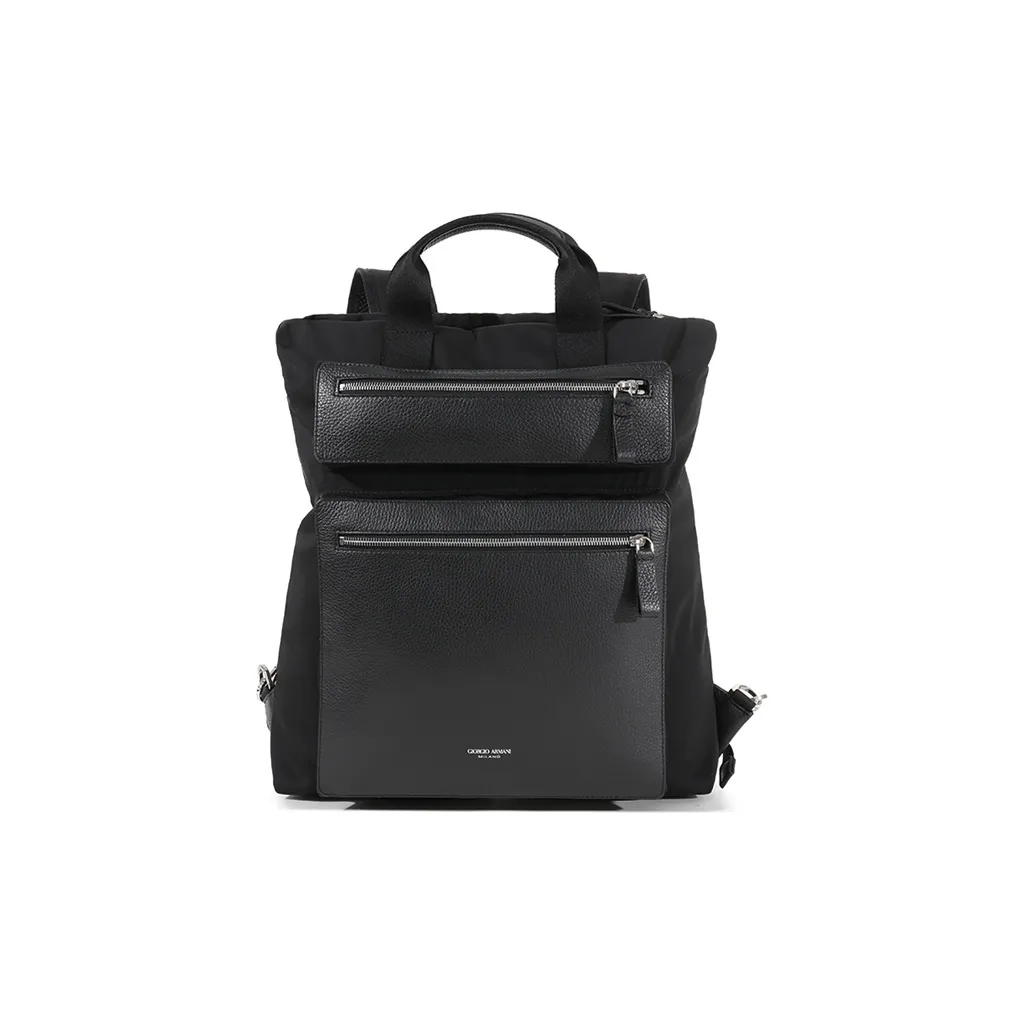 GIORGIO ARMANI Polyester Backpack Regular Men's Black