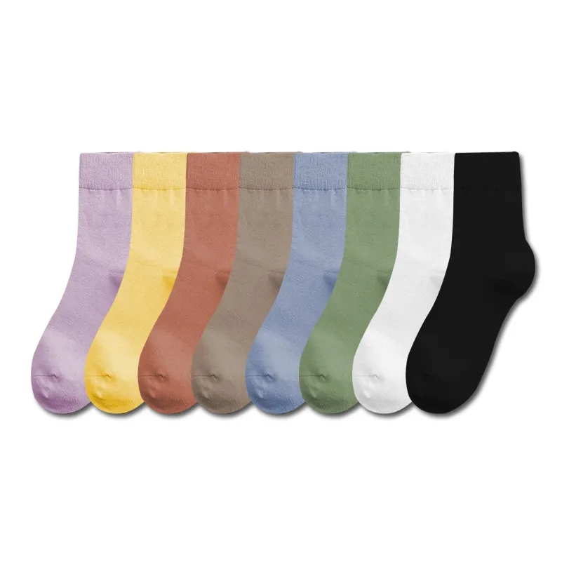 Mulong Family Mid Calf Socks Women's 8 Pack Mixed Color