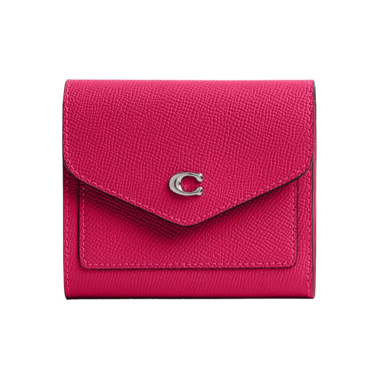 COACH Wyn Cross Grain Leather Wallet Small Women's Dragon Fruit