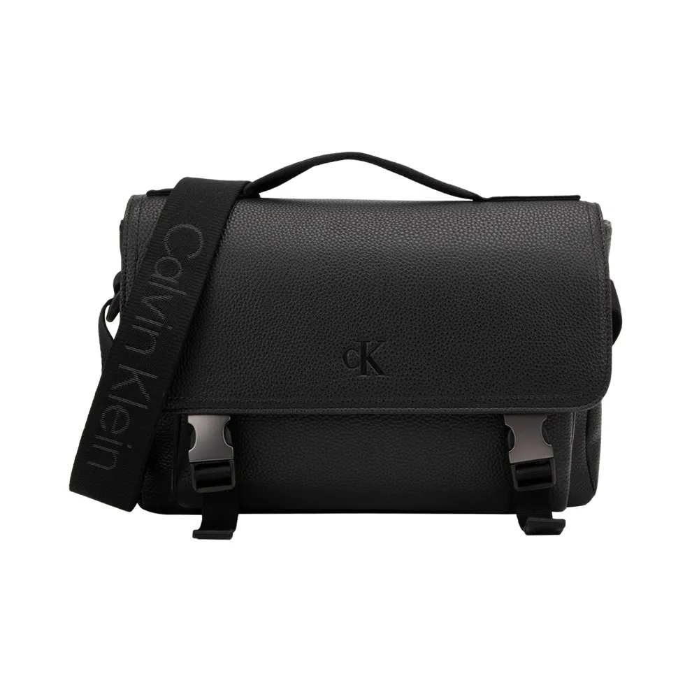 CALVIN KLEIN Blended Material Crossbody Bag Regular Men's Space Black