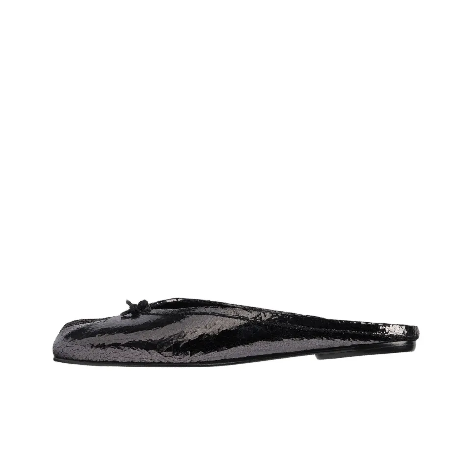 Maison Margiela Tabi Rubber Sole Slip Resistant Wrap toe Slippers Women
s Black