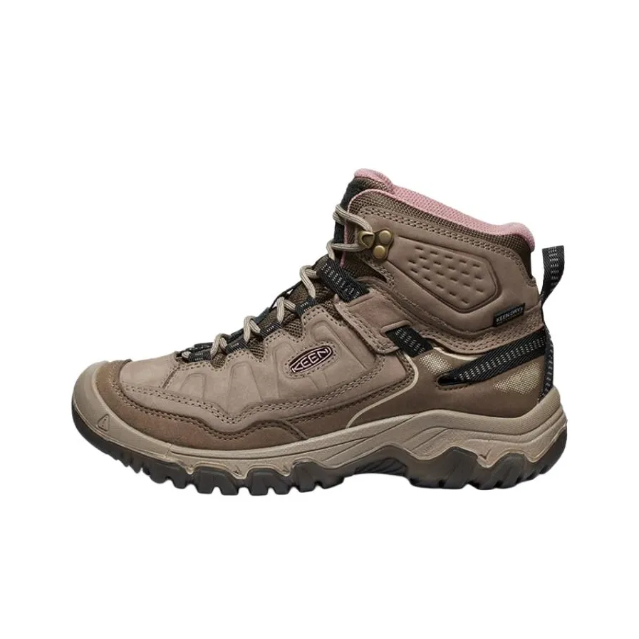 KEEN Targhee 4 MID WP Abrasion Resistant Support High Top Outdoor Shoes Women's Brown Pink