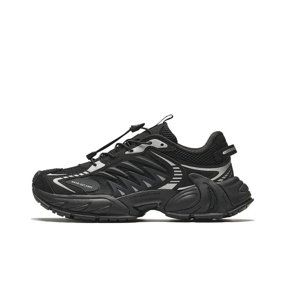 Anta Star Moon 2 Cushioned Slip-Resistant Abrasion-Resistant Low-Top Chunky Sneakers Men's Black