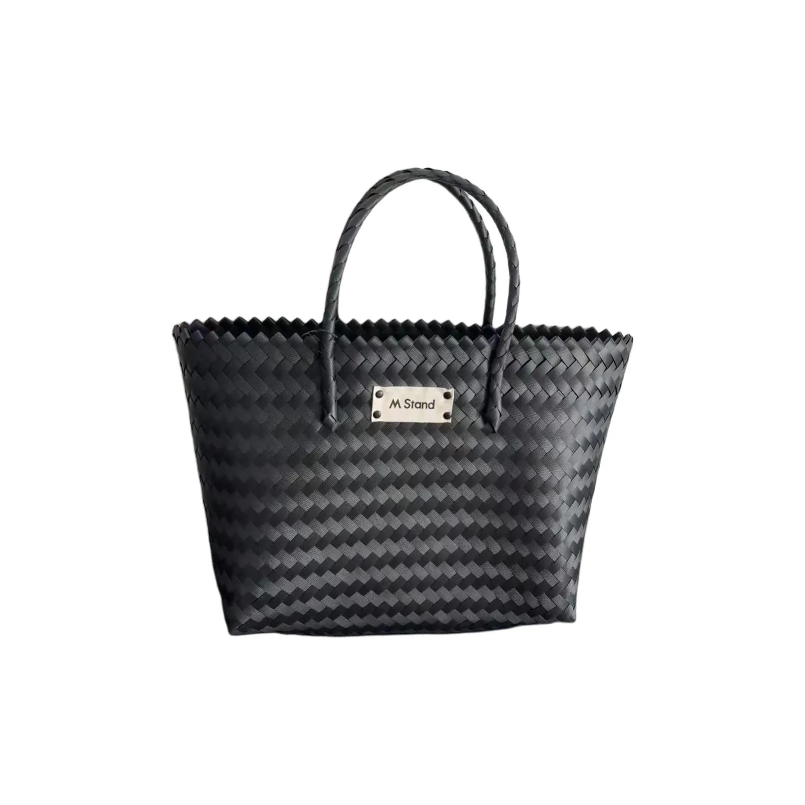 M Stand Polypropylene Pp Tote Bag, Shopping Bag, Handbag Regular Women's Black