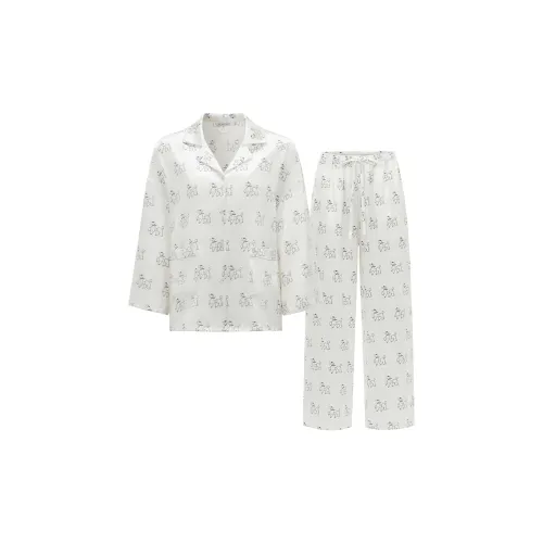 NOT JUST PAJAMA Белый Женские Пижамные Комплекты