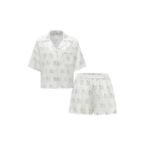 NOT JUST PAJAMA Белый Женские Пижамные Комплекты