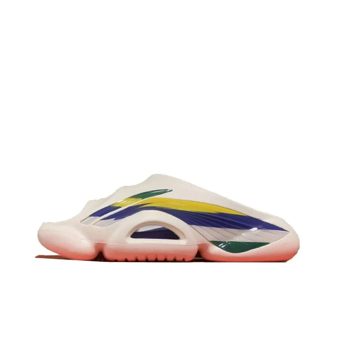 LiNing Speed 8 Quiet Quick Dry Slide Slippers Unisex White Blue Yellow