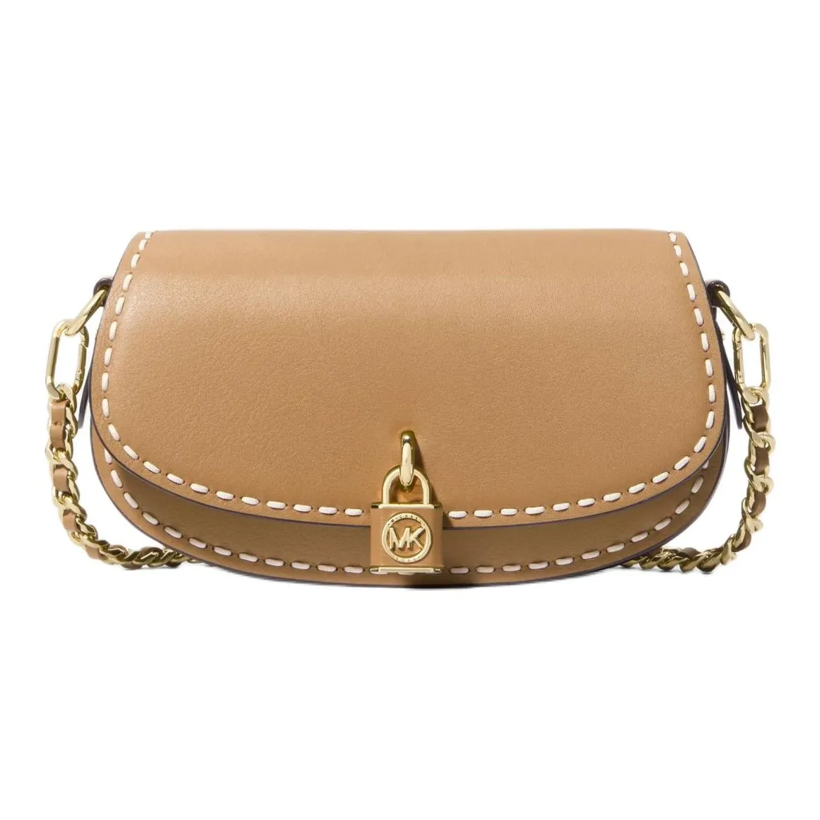 MICHAEL KORS Mila Коровья кожа Портативный Сумка через плечо Маленькая Женская CAMEL