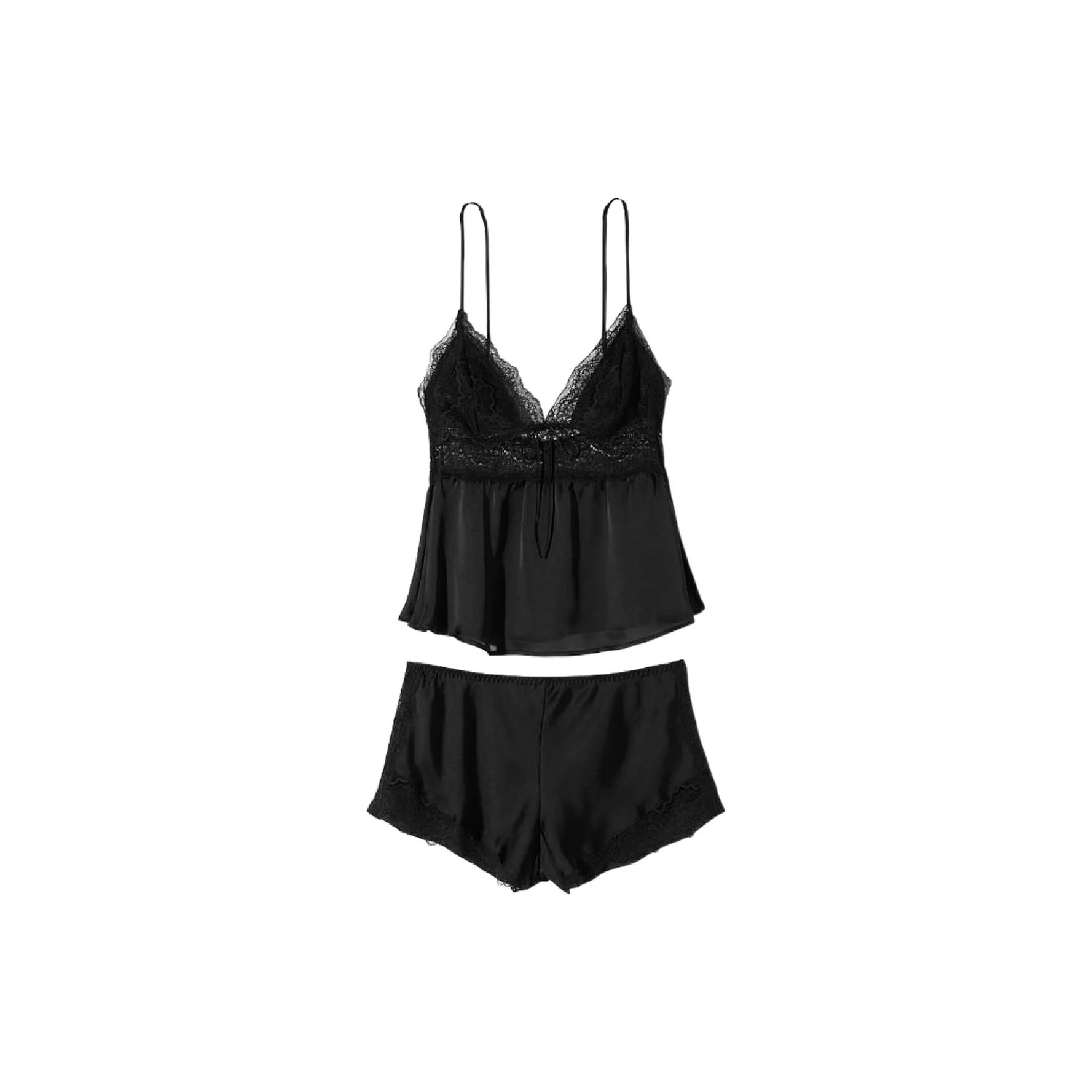 Victoria's Secret Сексуальный комплект пижамы KI женский черный