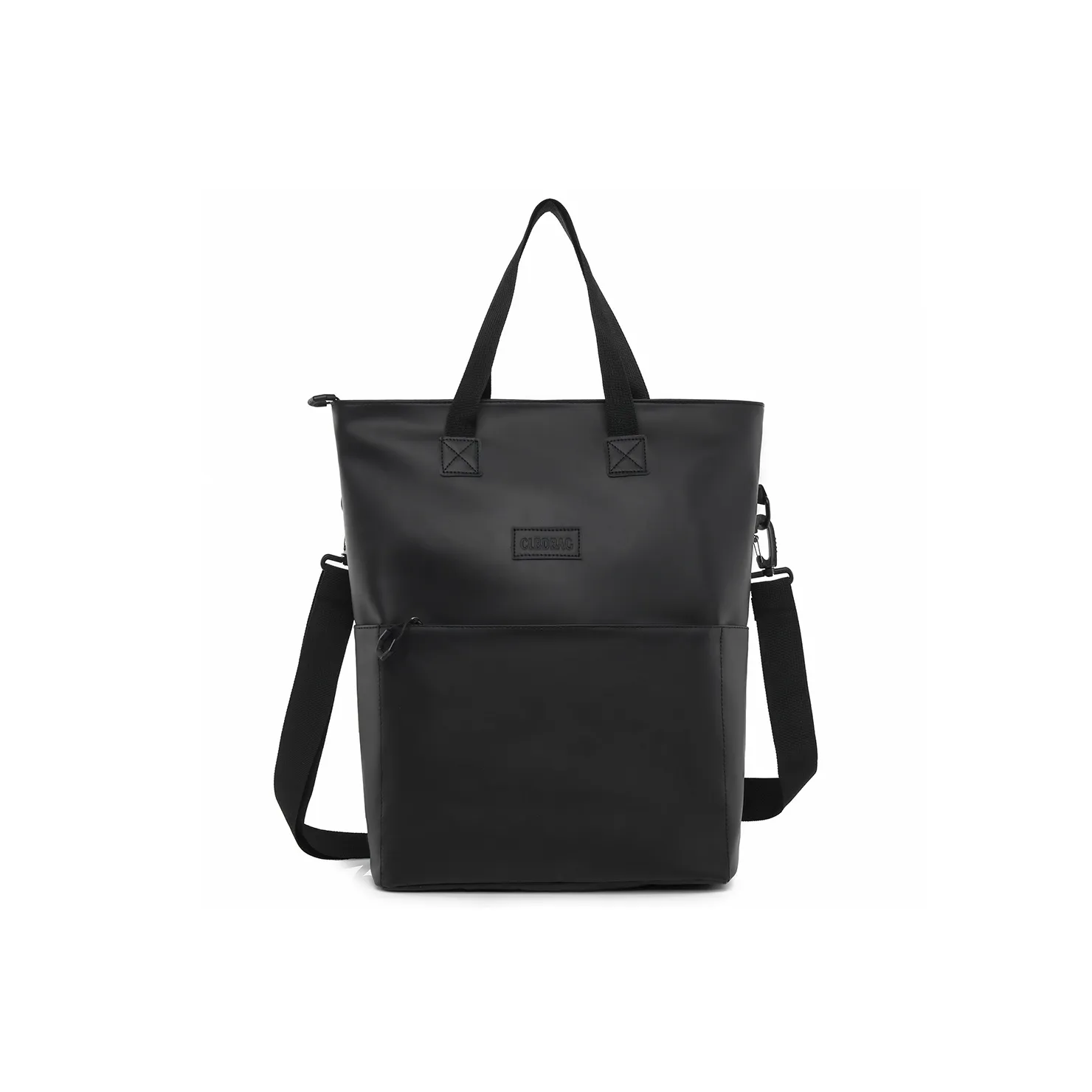 Shouldcat Pu Portable One Shoulder Backpack Unisex Black/White/Gray