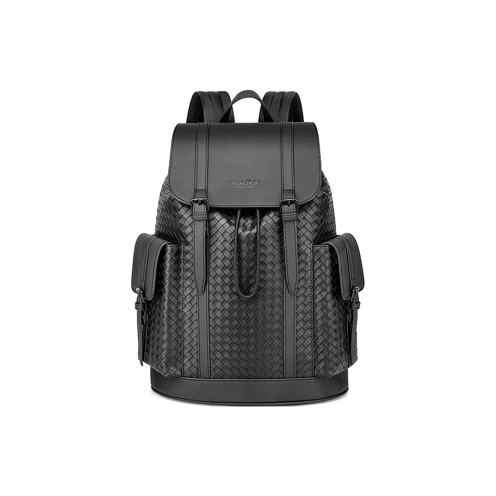 FAIRWHALE PU Backpack Laptop Bag Regular Men's Elegant Black