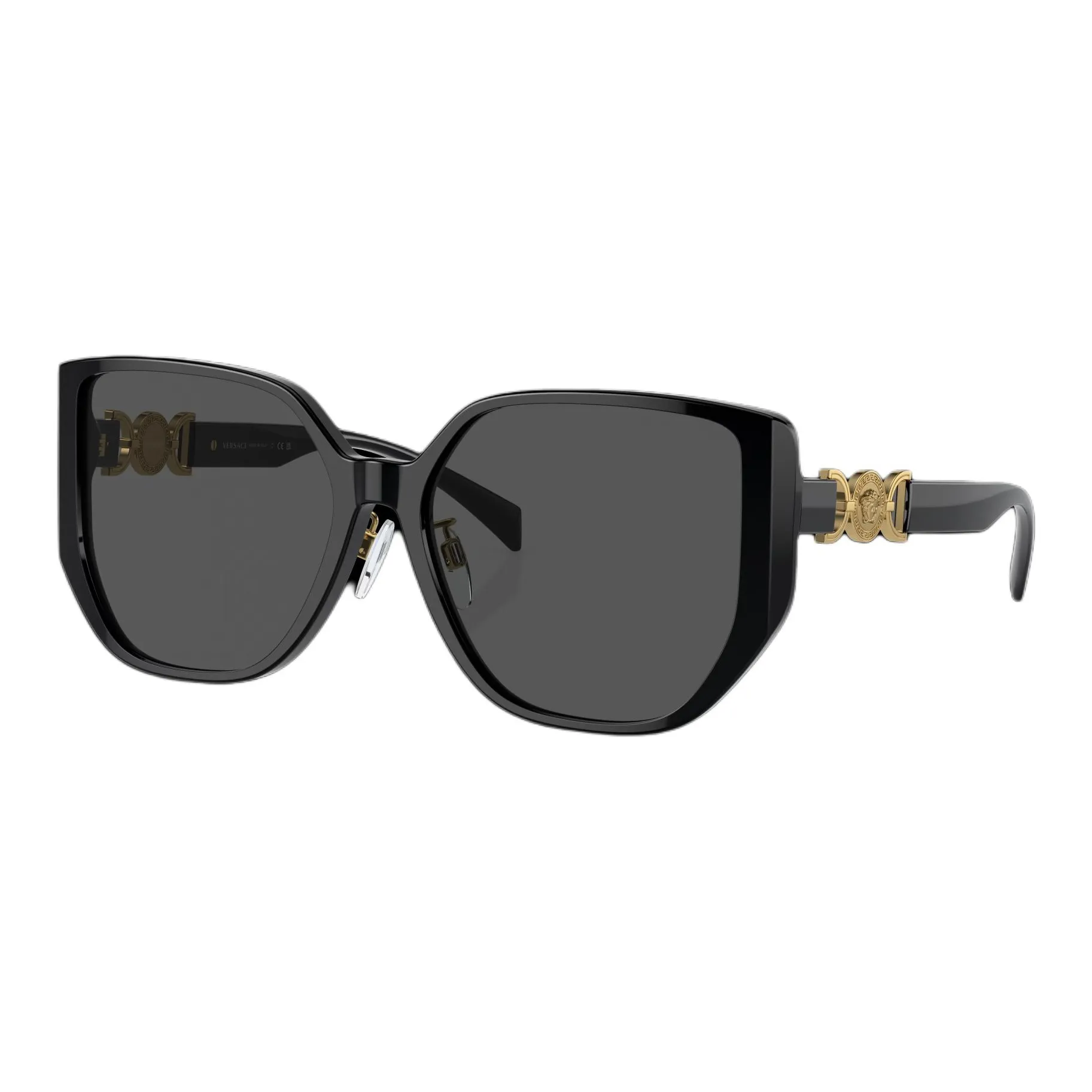 VERSACE Acetate Square Sunglasses Unisex Black