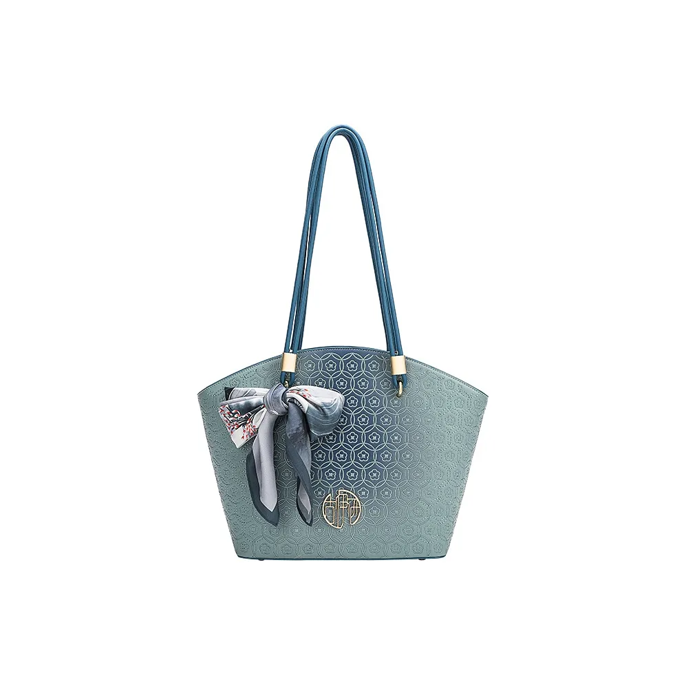 Ancient Yi Xi Коровья кожа Тоут Сумка Сумка через плечо Женская Бирюзовая