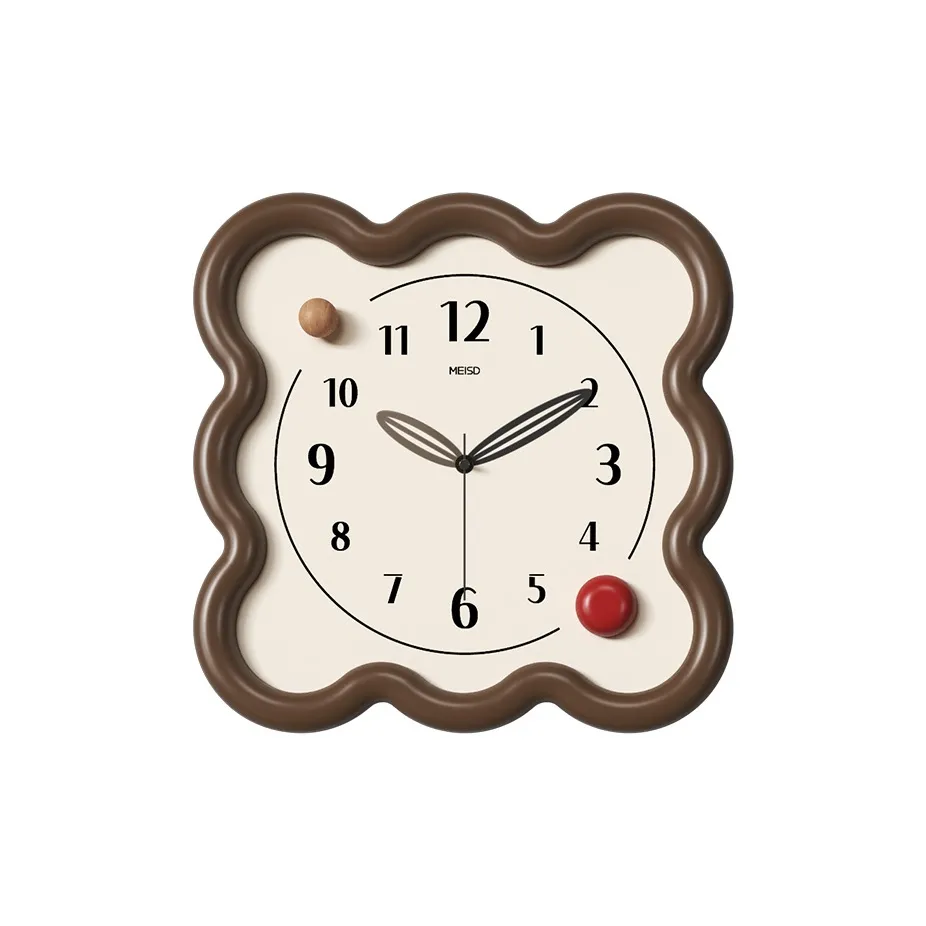 Meishida Механизм с плавным ходом секундной стрелки Унисекс Настенные часы Бежевый