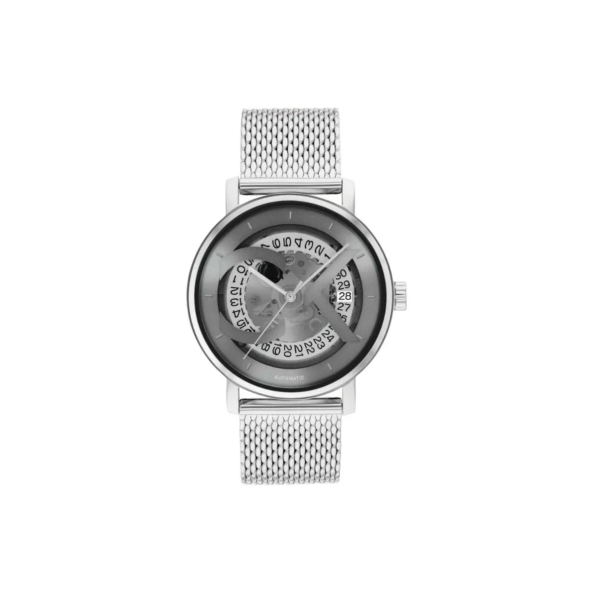 CALVIN KLEIN Wrist Watch Automatic Mechanical Movement Stainless Steel Strap 40mm Gray Dial Men's Watches