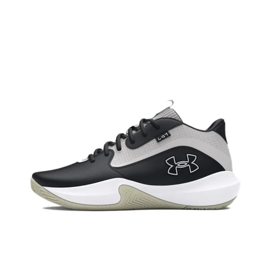 Under Armour Lockdown 7 Cushioning, Wear Resistant Low Top Basketball Shoes Men's Black Gray