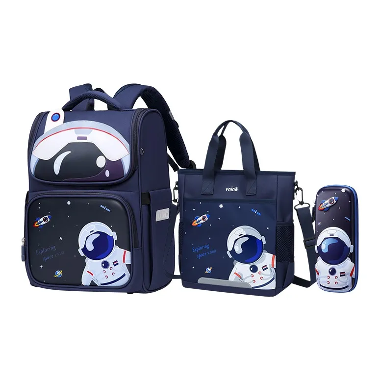 V.NINE Текстиль Синтетическая кожа Рюкзак для школы Студенческий рюкзак Большой Детский Звездно-голубой