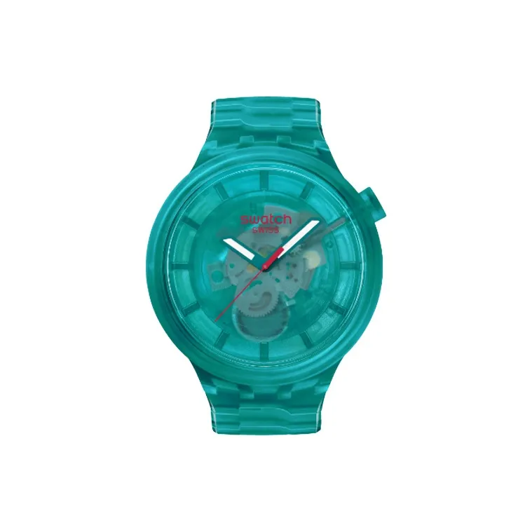 Swatch Quartz Механизм Мужские часы 47 мм Зеленый