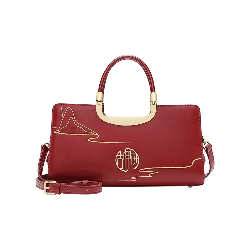 Ancient Yi Xi Коровья кожа Премиум Один Плечо Сумка Женские Red door Opening