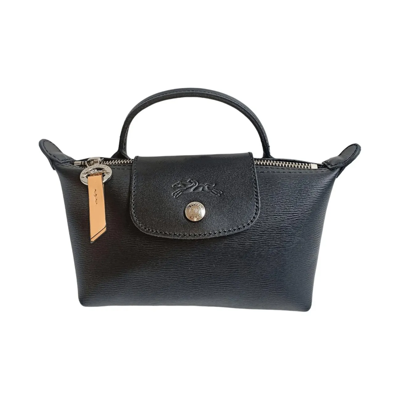 LONGCHAMP Le Pliage City Coated Canvas Dumpling Bag Handbag Women's Black