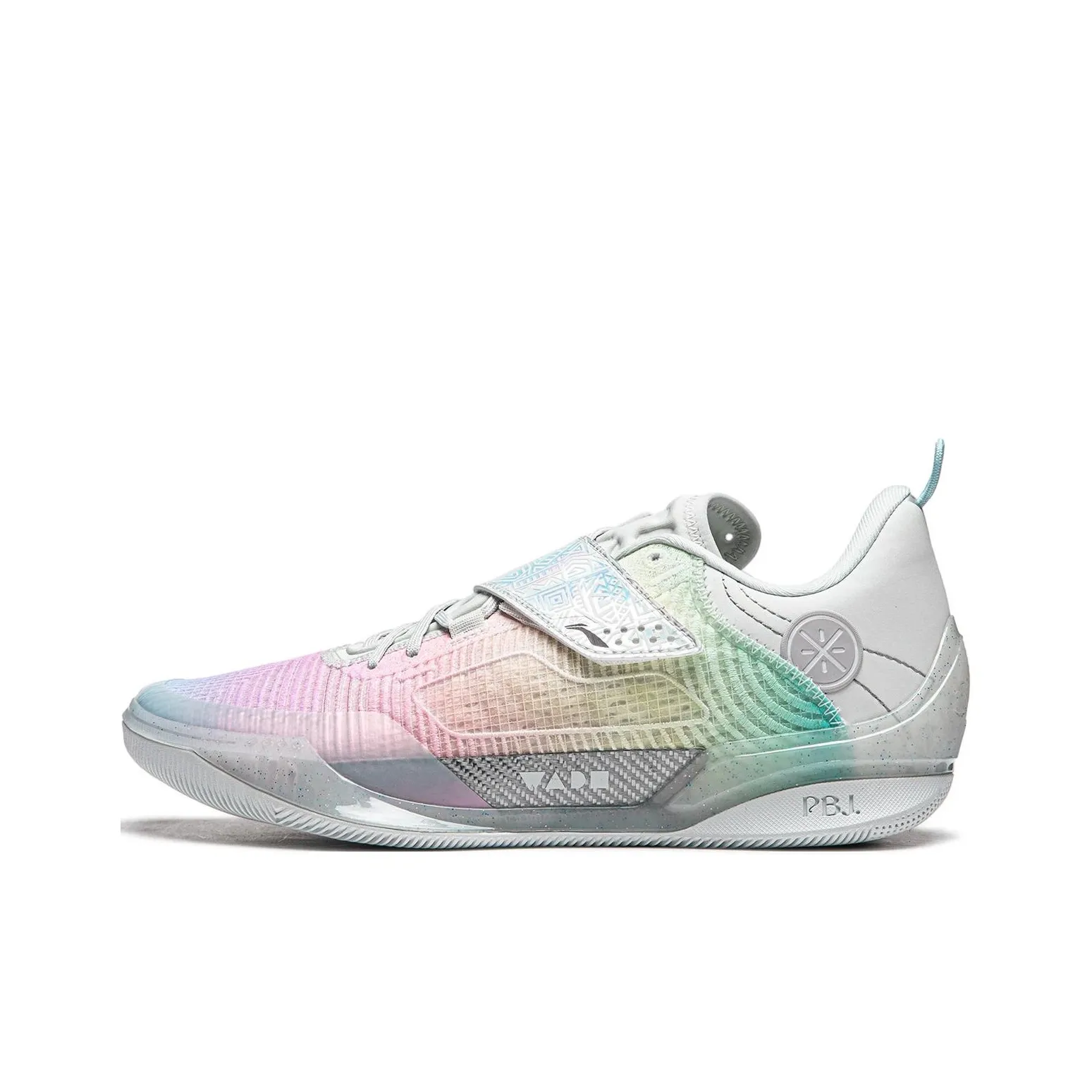 LINING Wade 808 4 Ultra Basketball Shoes Men's Low Top Frost White/Soft Cherry Blossom Pink/Sky Blue