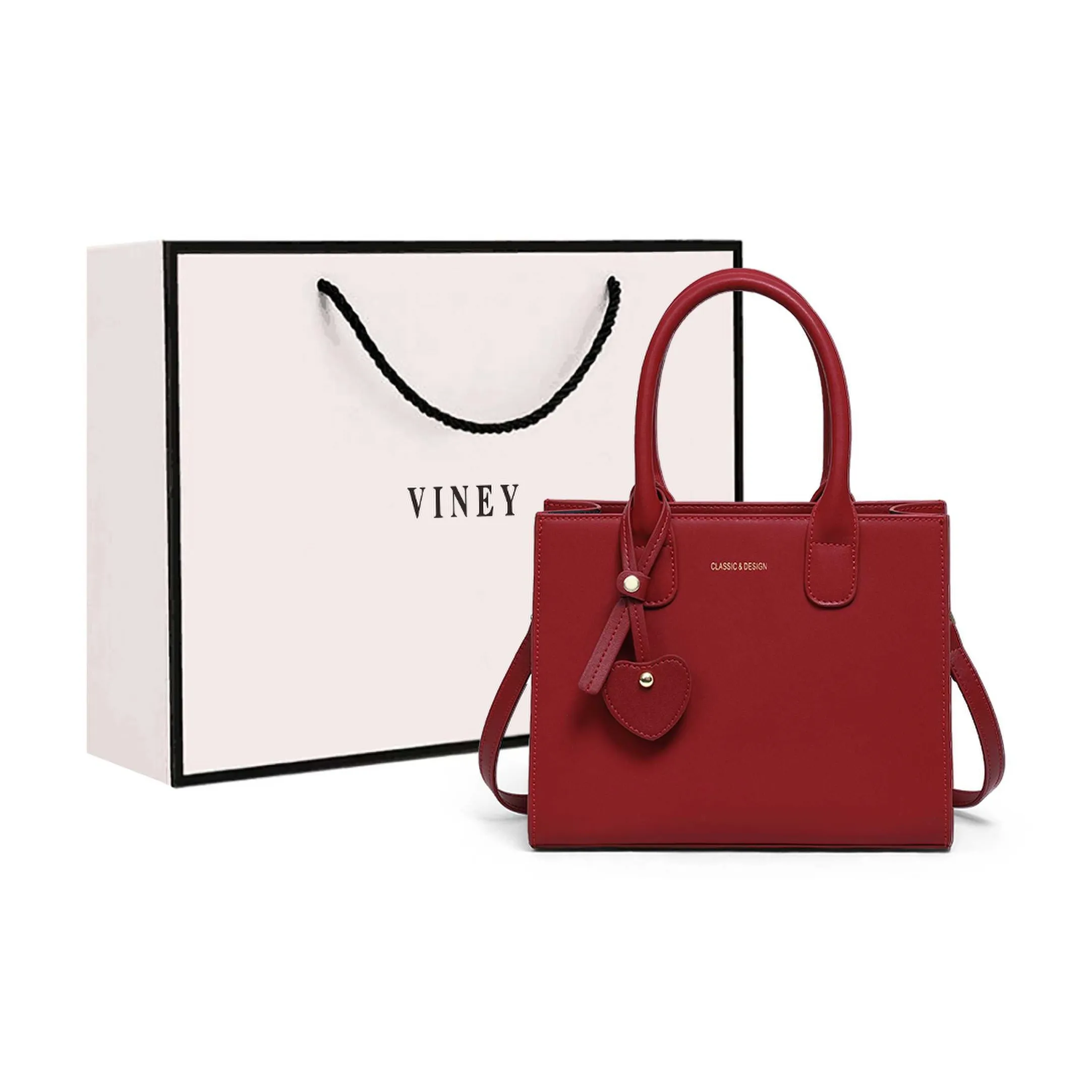 VINEY Коровья кожа Портативная Сумка через плечо Сумка на плечо Сумка для мамы Большая Женская Красная