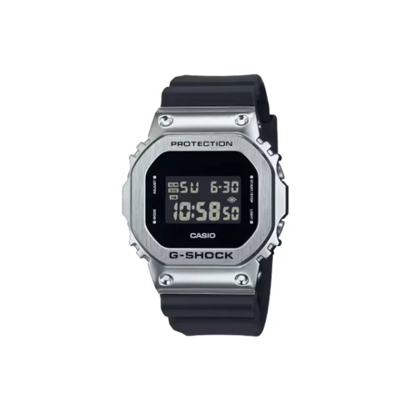 CASIO 5600 Collection Кварцевый механизм Смольный ремешок Часы Унисекс Черный циферблат