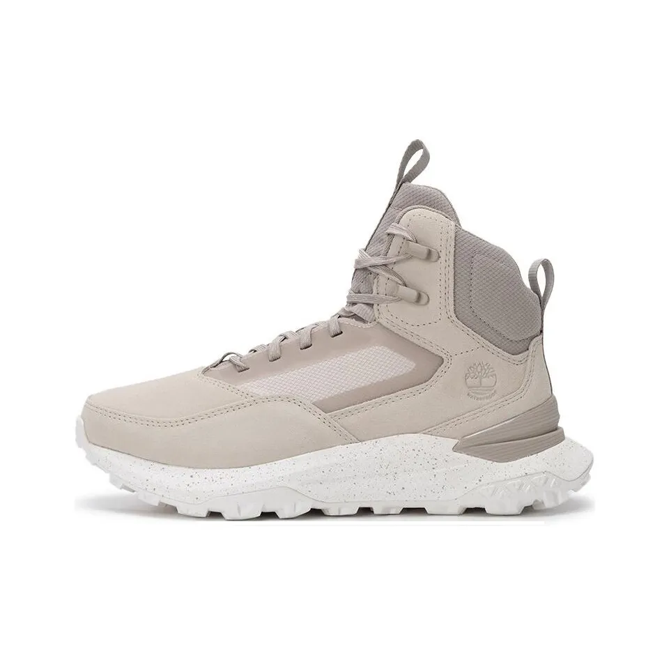 Timberland Wear-Resistant High-Top Trekking Shoes Men's White