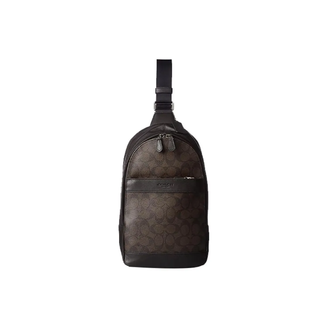COACH Charles Coated Canvas Sling Bags Crossbody Bags Small Size Men's Brown