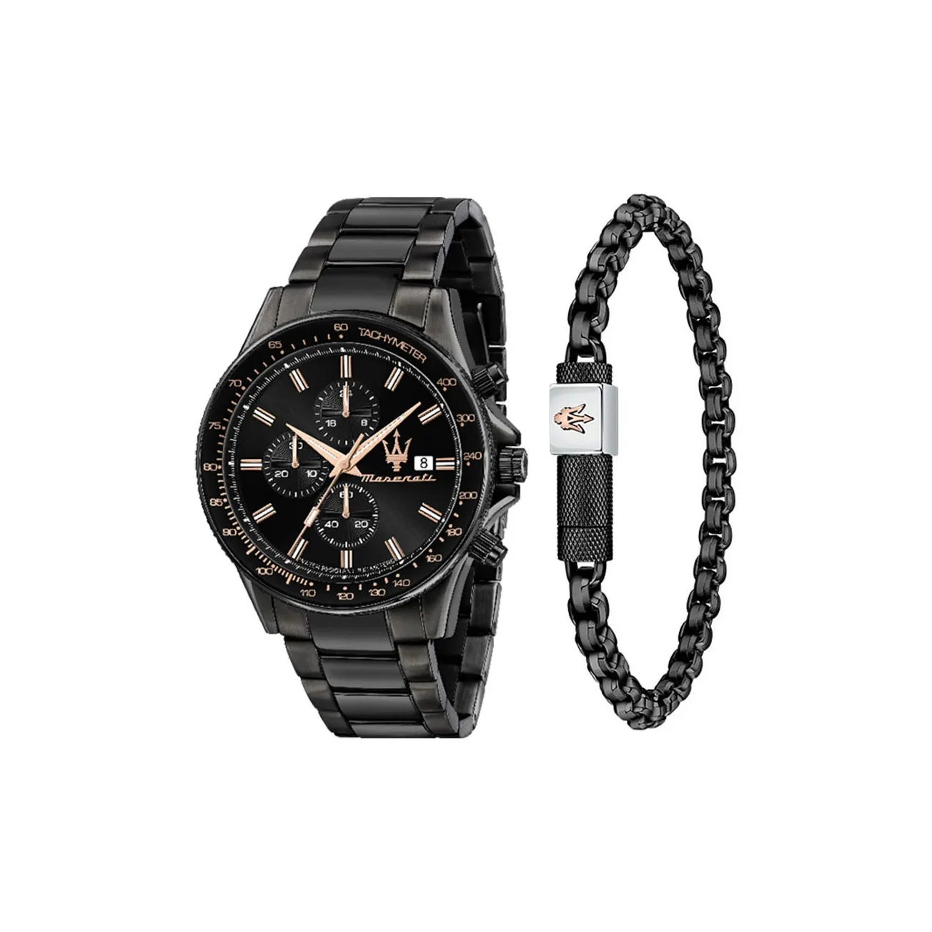 Maserati Кварц Мужские Часы 44 мм Черные